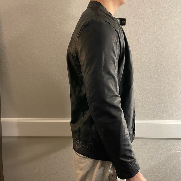 Selected Homme Leather Jacket - Picture 3 of 5